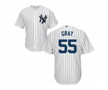 Youth Majestic New York Yankees #55 Sonny Gray Authentic White Home MLB Jersey