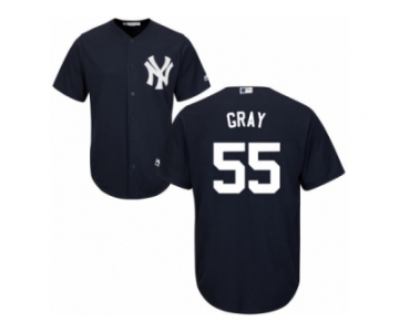 Youth Majestic New York Yankees #55 Sonny Gray Replica Navy Blue Alternate MLB Jersey