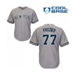 Youth Majestic New York Yankees #77 Clint Frazier Authentic Grey Road MLB Jersey