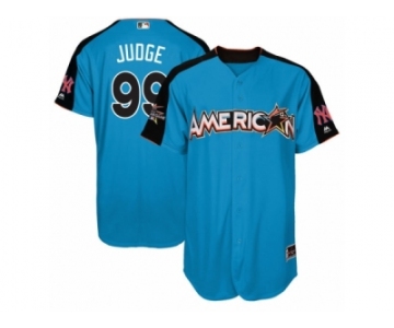 Youth Majestic New York Yankees #99 Aaron Judge Replica Blue American League 2017 MLB All-Star MLB Jersey