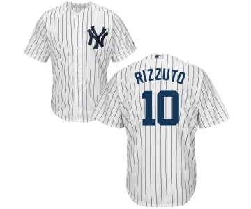 Youth New York Yankees #10 Phil Rizzuto Authentic White Home Baseball Jersey