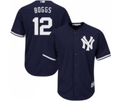 Youth New York Yankees #12 Wade Boggs Authentic Navy Blue Alternate Baseball Jersey