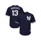 Youth New York Yankees #13 Alex Rodriguez Navy blue Cool Base Stitched MLB Jersey