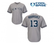 Youth New York Yankees #13 Alex Rodriguez Stitched Grey MLB Jersey