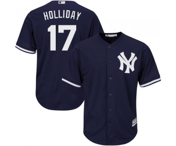 Youth New York Yankees #17 Matt Holliday Authentic Navy Blue Alternate Baseball Jersey