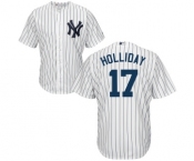 Youth New York Yankees #17 Matt Holliday Authentic White Home Baseball Jersey