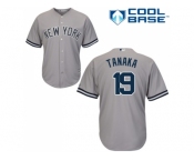 Youth New York Yankees #19 Masahiro Tanaka Grey Cool Base Stitched MLB Jersey