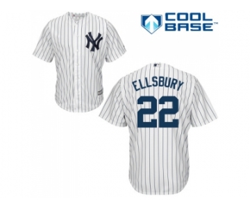 Youth New York Yankees #22 Jacoby Ellsbury White Stitched MLB Jersey