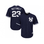 Youth New York Yankees #23 Don Mattingly Navy blue Cool Base Stitched MLB Jersey