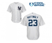 Youth New York Yankees #23 Don Mattingly White Cool Base Stitched MLB Jersey