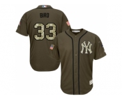 Youth New York Yankees #33 Greg Bird Green Salute to Service Stitched MLB Jersey