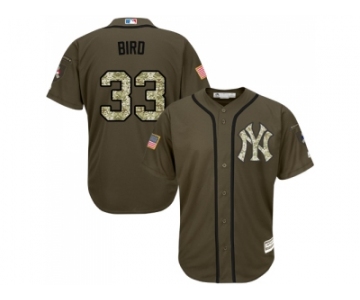 Youth New York Yankees #33 Greg Bird Green Salute to Service Stitched MLB Jersey