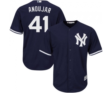 Youth New York Yankees #41 Miguel Andujar Authentic Navy Blue Alternate Baseball Jersey