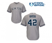 Youth New York Yankees #42 Mariano Rivera Stitched Grey MLB Jersey