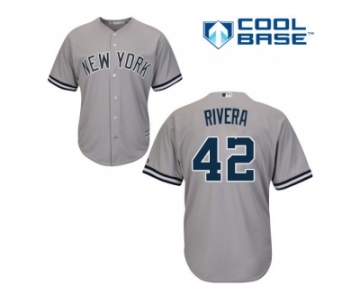 Youth New York Yankees #42 Mariano Rivera Stitched Grey MLB Jersey