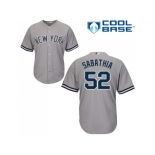 Youth New York Yankees #52 C.C. Sabathia Stitched Grey MLB Jersey