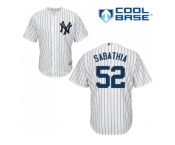 Youth New York Yankees #52 C.C. Sabathia Stitched White MLB Jersey