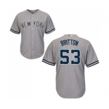 Youth New York Yankees #53 Zach Britton Authentic Grey Road Baseball Jersey