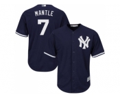 Youth New York Yankees #7 Mickey Mantle Navy blue Cool Base Stitched MLB Jersey