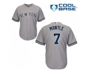 Youth New York Yankees #7 Mickey Mantle Stitched Grey MLB Jersey