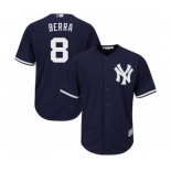 Youth New York Yankees #8 Yogi Berra Authentic Navy Blue Alternate Baseball Jersey