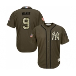 Youth New York Yankees #9 Roger Maris Authentic Green Salute to Service Baseball Jersey