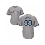 Youth New York Yankees #99 Aaron Judge Grey Cool Base Stitched MLB Jersey