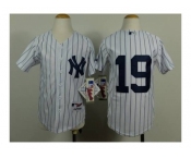 Youth mlb jerseys new york yankees #19 white(black strip)