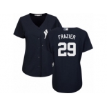 Women Majestic New York Yankees #29 Todd Frazier Replica Navy Blue Alternate MLB Jersey