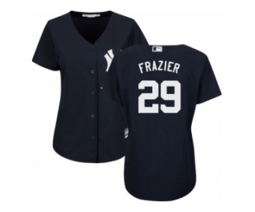 Women Majestic New York Yankees #29 Todd Frazier Replica Navy Blue Alternate MLB Jersey