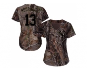 Women New York Yankees #13 Alex Rodriguez Camo Realtree Collection Cool Base Stitched MLB Jersey