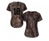 Women New York Yankees #18 Didi Gregorius Camo Realtree Collection Cool Base Stitched MLB Jersey