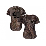 Women New York Yankees #40 Luis Severino Camo Realtree Collection Cool Base Stitched MLB Jersey