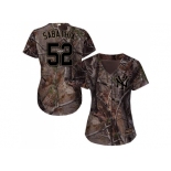 Women New York Yankees #52 C.C. Sabathia Camo Realtree Collection Cool Base Stitched MLB Jersey