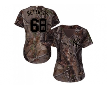 Women New York Yankees #68 Dellin Betances Camo Realtree Collection Cool Base Stitched MLB Jersey