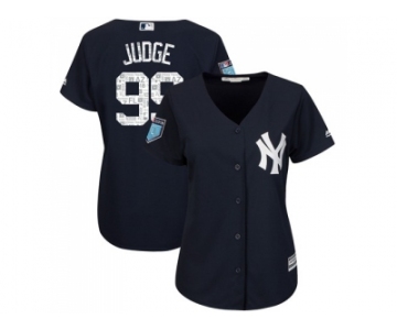 Women New York Yankees #99 Aaron Judge Navy Blue 2018 Spring Training Cool Base Stitched Baseball Jersey