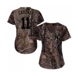 Women's Majestic New York Yankees #11 Brett Gardner Authentic Camo Realtree Collection Flex Base MLB Jersey