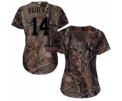 Women's Majestic New York Yankees #14 Brian Roberts Authentic Camo Realtree Collection Flex Base MLB Jersey