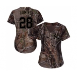 Women's Majestic New York Yankees #28 Austin Romine Authentic Camo Realtree Collection Flex Base MLB Jersey