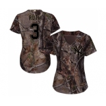 Women's Majestic New York Yankees #3 Babe Ruth Authentic Camo Realtree Collection Flex Base MLB Jersey