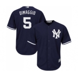 Women's Majestic New York Yankees #5 Joe DiMaggio Authentic White Home MLB Jersey