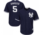 Women's Majestic New York Yankees #5 Joe DiMaggio Authentic White Home MLB Jersey