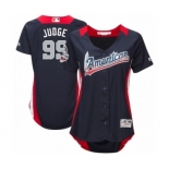 Women's Majestic New York Yankees #99 Aaron Judge Game Navy Blue American League 2018 MLB All-Star MLB Jersey