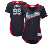 Women's Majestic New York Yankees #99 Aaron Judge Game Navy Blue American League 2018 MLB All-Star MLB Jersey