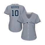 Women's New York Yankees #10 Phil Rizzuto Authentic Grey Road Baseball Jersey