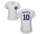 Women's New York Yankees #10 Phil Rizzuto Authentic White Home Baseball Jersey