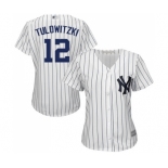 Women's New York Yankees #12 Troy Tulowitzki Authentic White Home Baseball Jersey