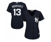 Women's New York Yankees #13 Alex Rodriguez Navy Blue Alternate Stitched MLB Jersey