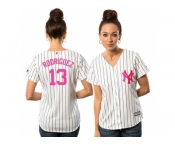 Women's New York Yankees #13 Alex Rodriguez White Home 2016 Mother's Day Cool Base Jersey