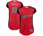 Women's New York Yankees #19 Masahiro Tanaka Authentic Red American League 2019 Baseball All-Star Jersey